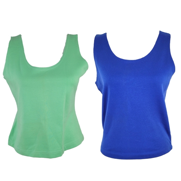 NWT 2 qty. Womens Basic Casual Scoop Tank Top XL - Picture 1 of 13